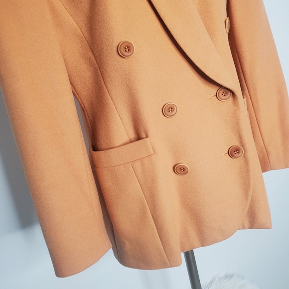 SOLD 🚫 Escada | Peach Angora / Wool Blend Blazer - Picture 3 of 12
